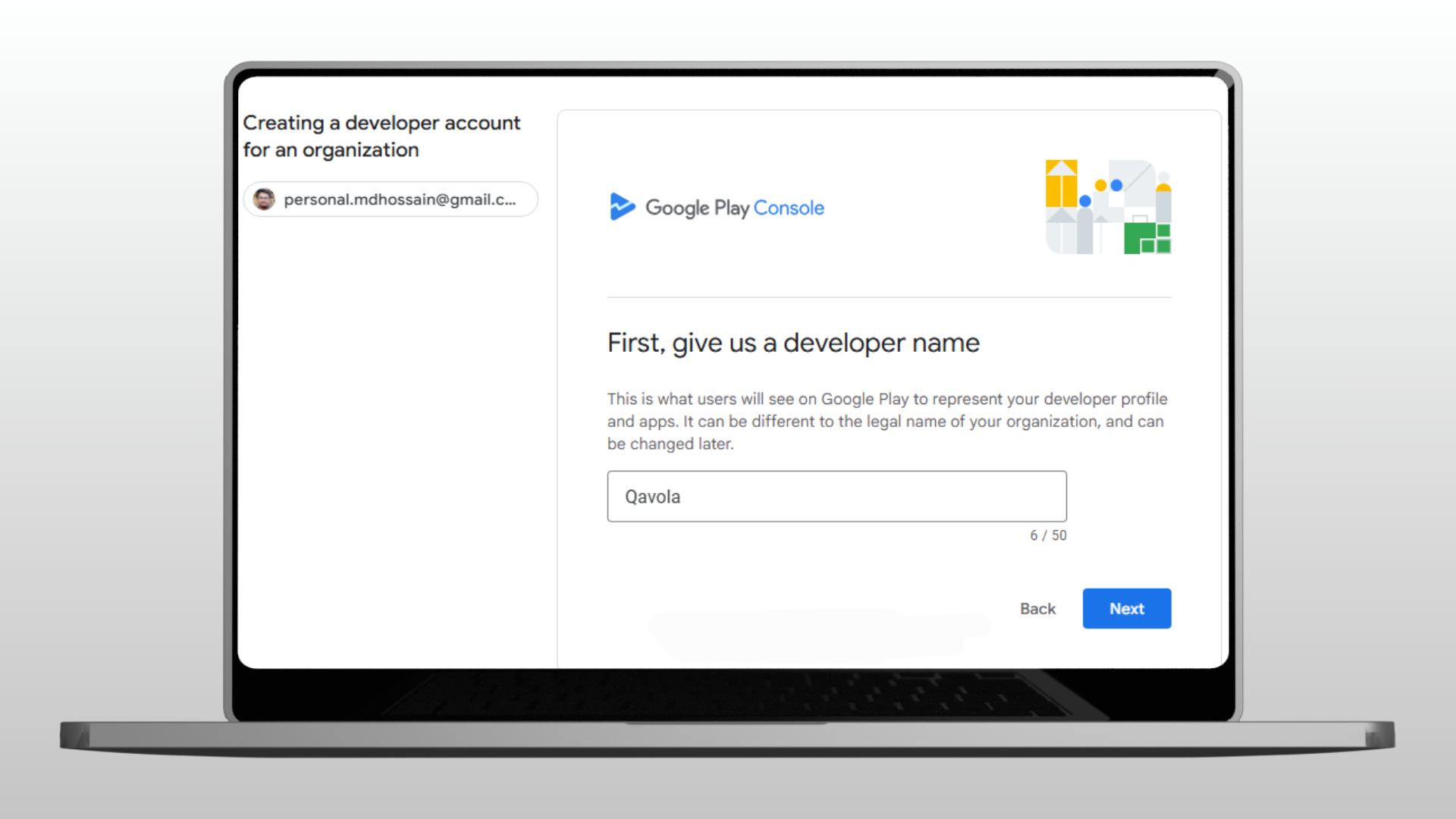 Developer Name Setup