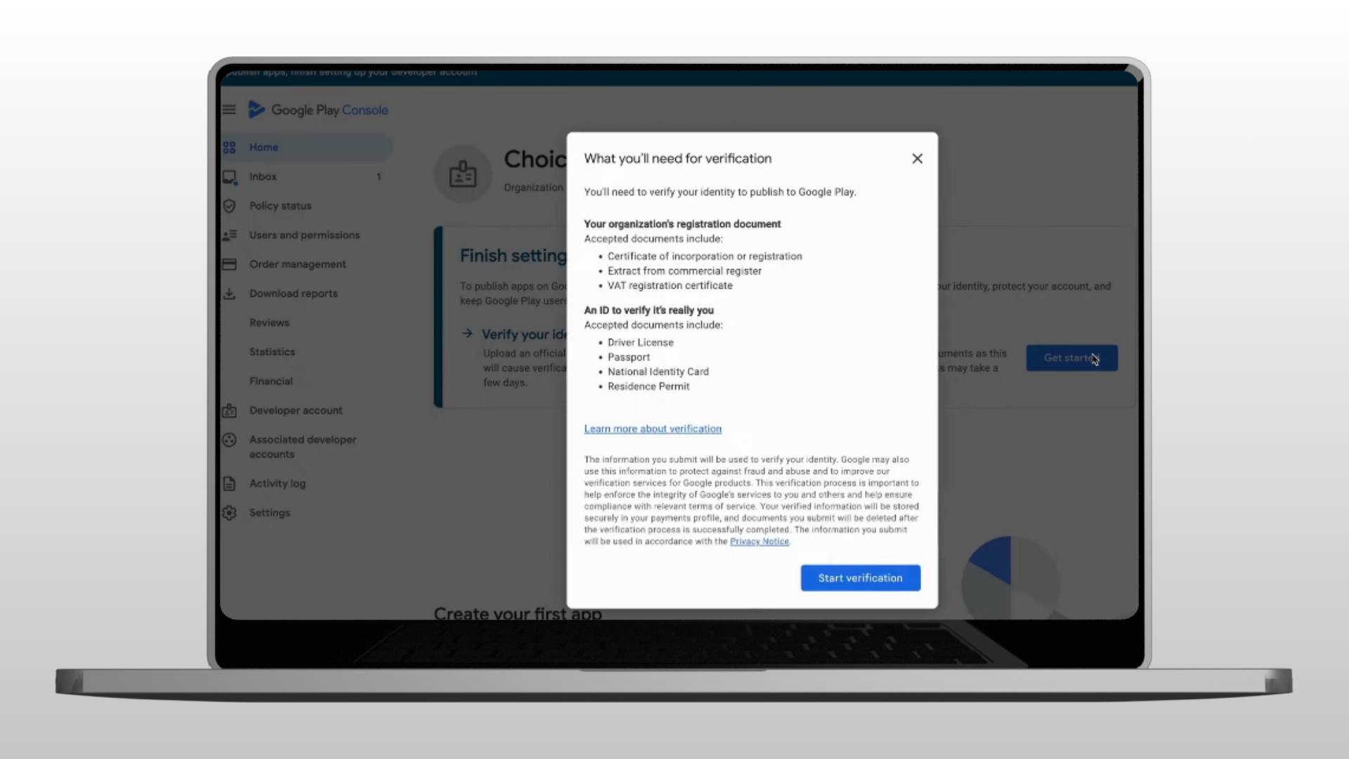 Organization Verification Upload